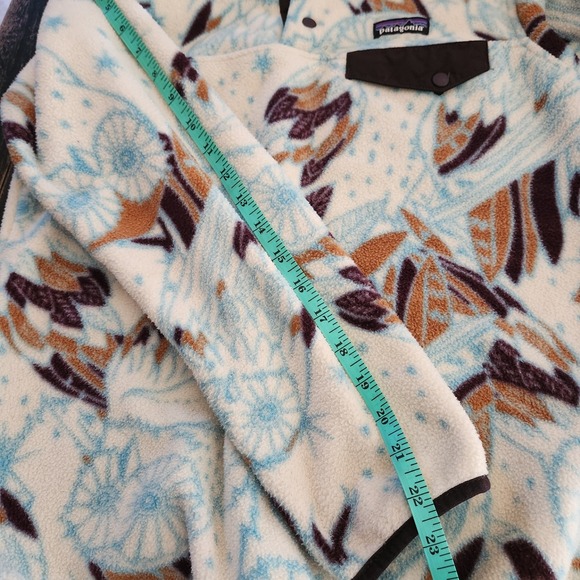 Patagonia Synchilla Snap T Fleece Women's XS Harvest Moon Owl Outdoor Hike Boho - Picture 8 of 12